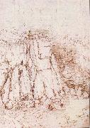 A rock gorge, LEONARDO da Vinci